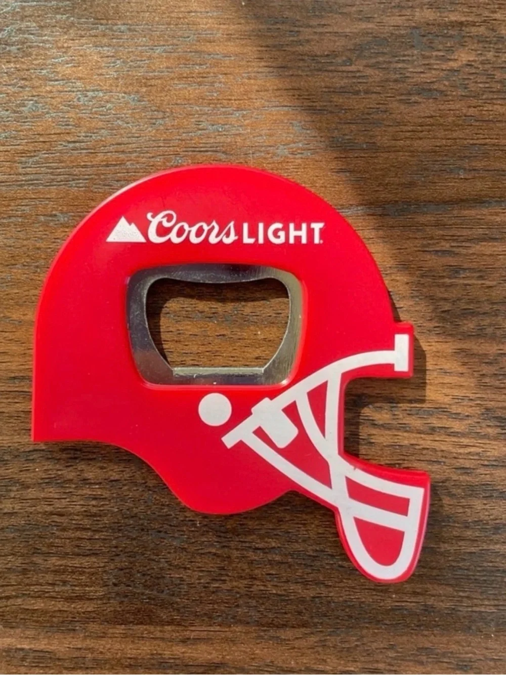 Coors Light Red Football Helmet Bottle Opener